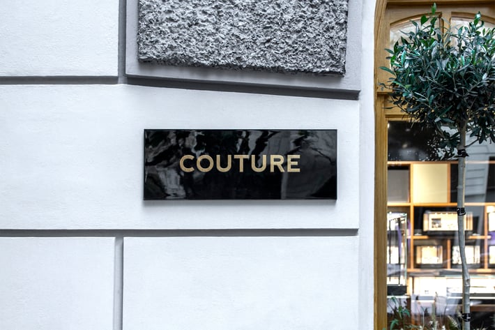 Outdoor Golden Logo Sign Mockup