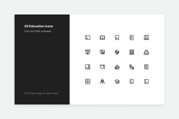 Education Icons - Line style