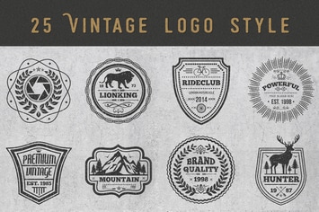 Logos and Badges Vintage Style