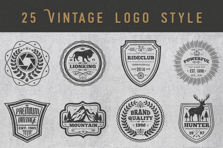 Logos and Badges Vintage Style