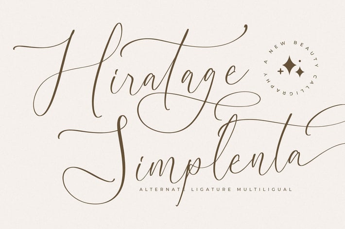 Hiratage Simplenta Modern Calligraphy Font