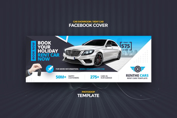Renthe Car Facebook Cover Photoshop Template