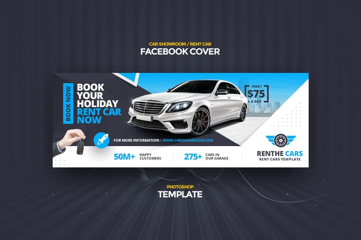 Renthe Car Facebook Cover Photoshop Template