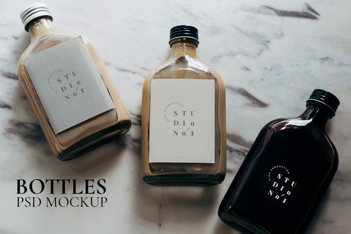 Cold Brew Coffee Label Mockup