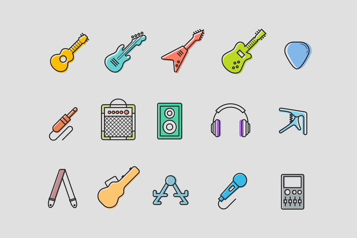 15 Guitar Icons