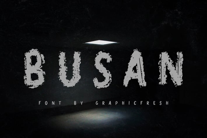 Busan - The Horror Brush Font