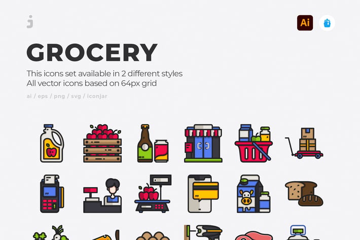30 Grocery Icons