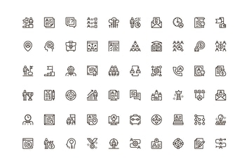 Headhunting Unique Web Line Icons Pack