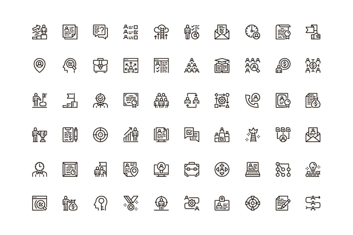 Headhunting Unique Web Line Icons Pack