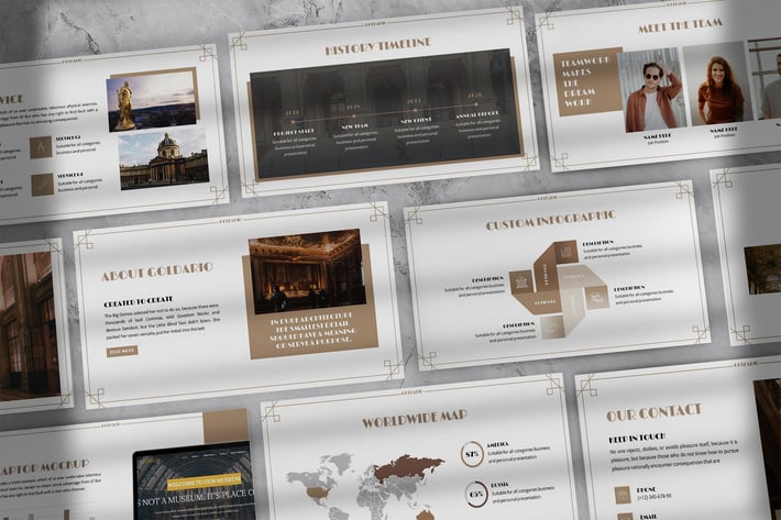 Goldario - Art Deco Keynote Template