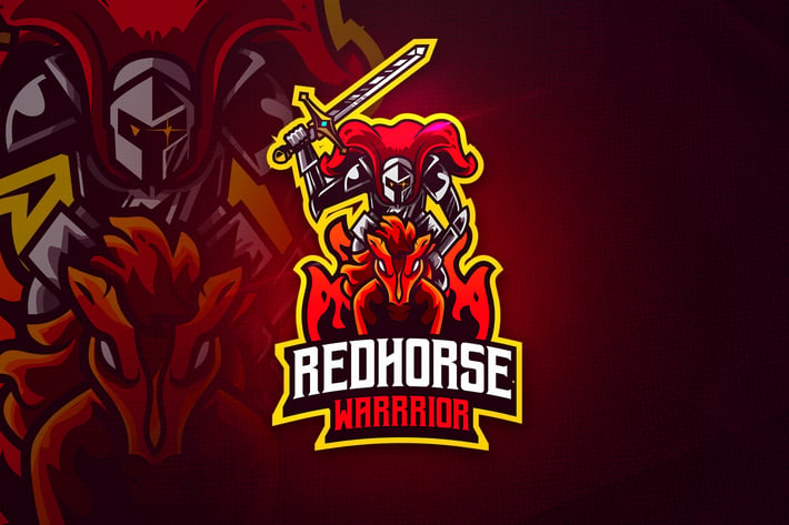 RedHorse Warrior - Mascot & Esport Logo