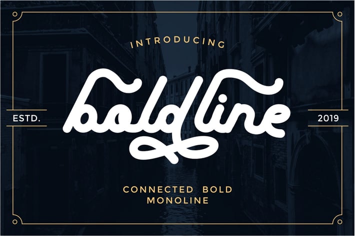 Boldline -Monoline Bold Typeface