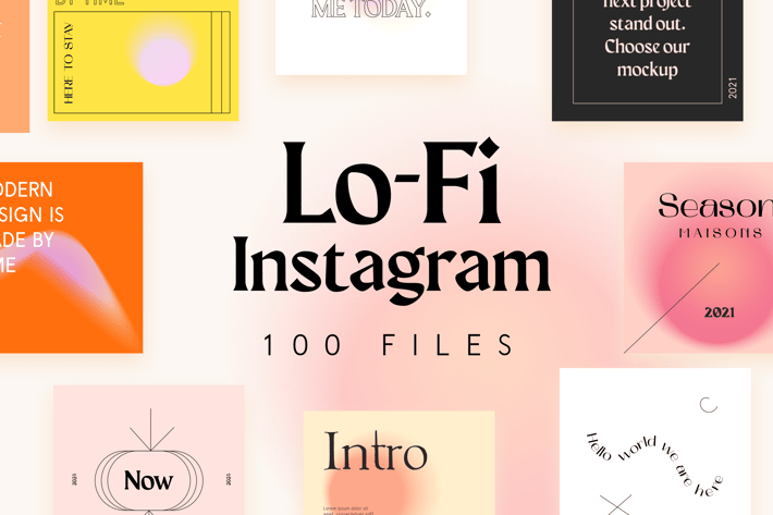 Lo Fi Instagram social template 