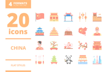  China Flat icons packs