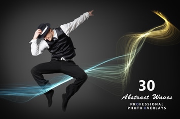 30 Abstract Waves Photo Overlays