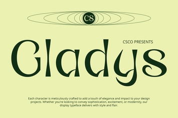 CS Gladys – Reverse Contrast Font