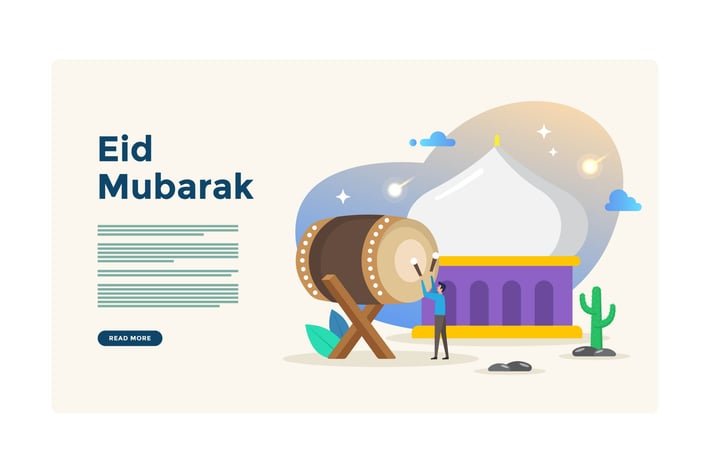 Eid Mubarak Illustration