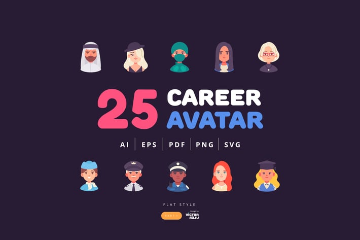 25 Career Avatar Character Design - Part 1