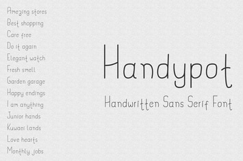 Handypot - Handwritten Sans Serif Font