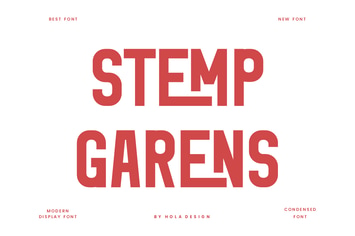Stemp Garens - Condensed & Clean Font