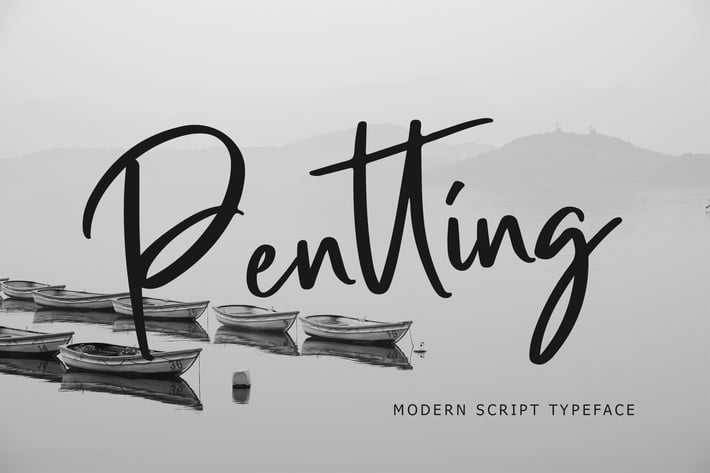 Pentting Modern Script Font