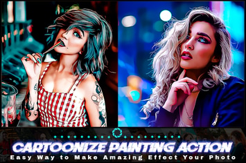 Cartoonize Painting Photoshop Action