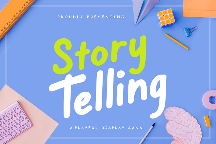 Story Telling Fun Advertisement Font