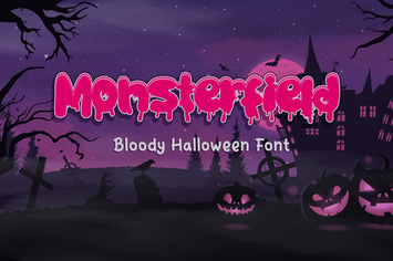 Monsterfield - Bloody Scary Halloween Font