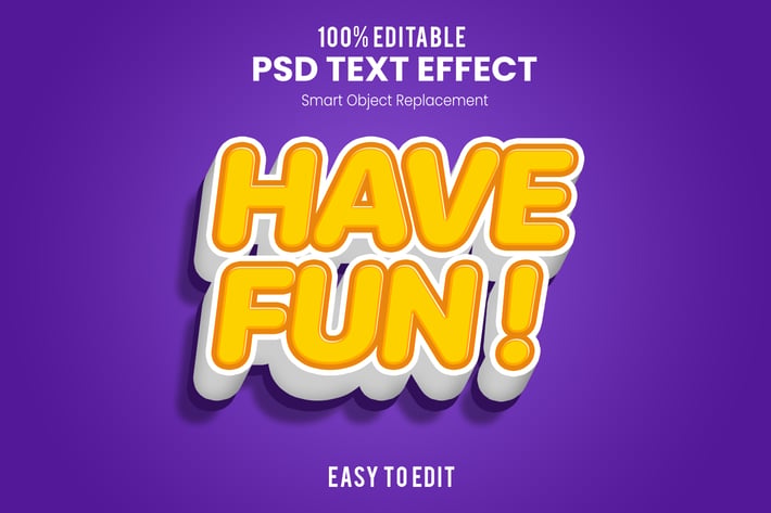 Have Fun! - 3D Text Effect PSD