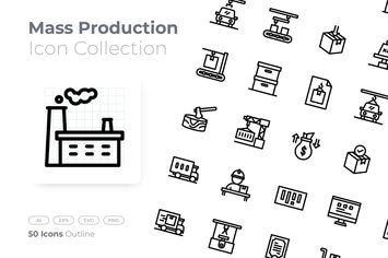 Mass Production Outline Icon