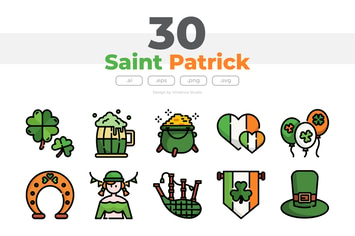 30 Saint Patrick Icons