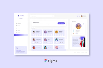 Sally Shop Dashboard Setting Page Design Figma