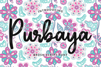 Purbaya Brush Script Typeface