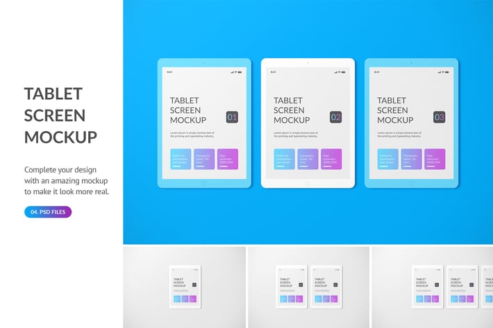 Unicolor Tablet Mockup