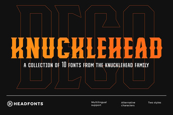 Knucklehead Deco | Vintage Font