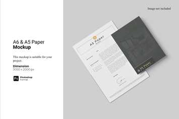 A6 & A5 Paper Mockup