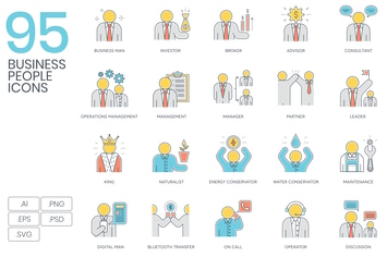 95 Business People Icons