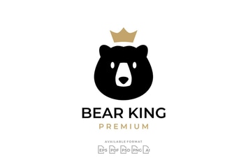 Bear King Crown Logo