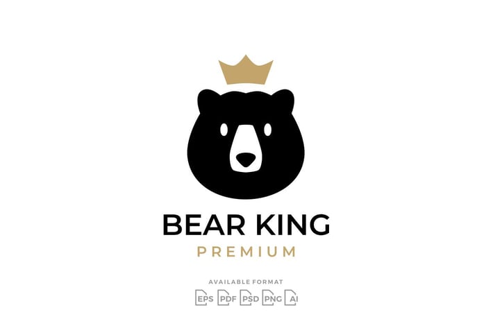 Bear King Crown Logo