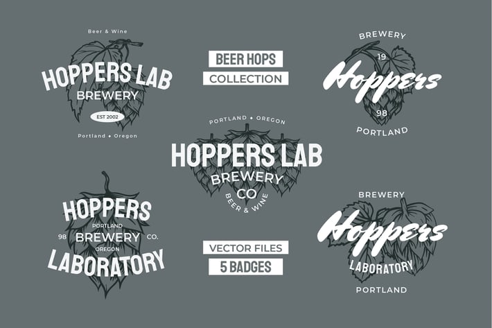 Beer Hops Multiply Badges