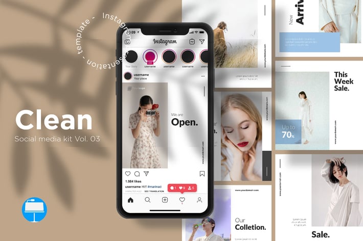 Clean Social Media Kit Vol. 03 - Keynote