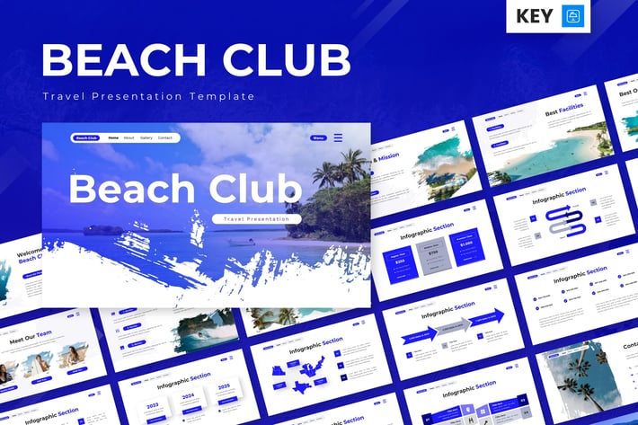 Beach Club - Travel Keynote Templates