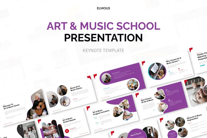 Art And Music School Keynote Presentation Template