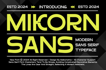 Mikorn - Modern Sans Serif Typeface