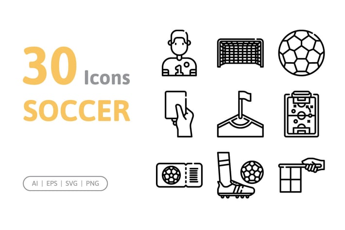30 Soccer Icons