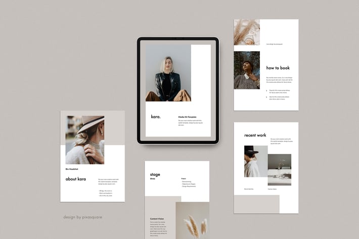 KARA - A4 Vertical Powerpoint Media Kit Template