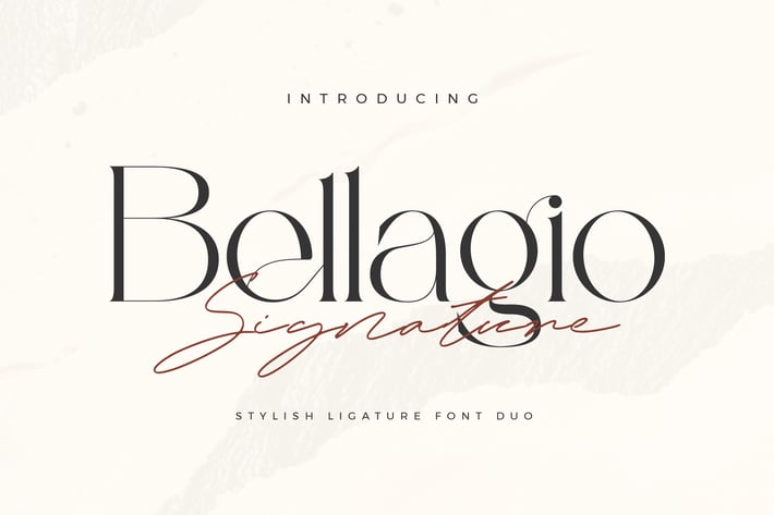 Bellagio Signature Font Duo