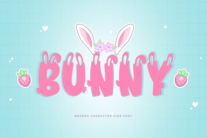 Bunny - Modern Character Kids Font