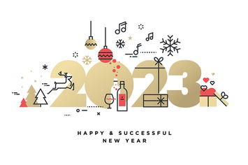 Business Happy New Year 2023 greeting card