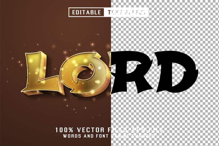 Lord Golden Text - Editable Text Effect